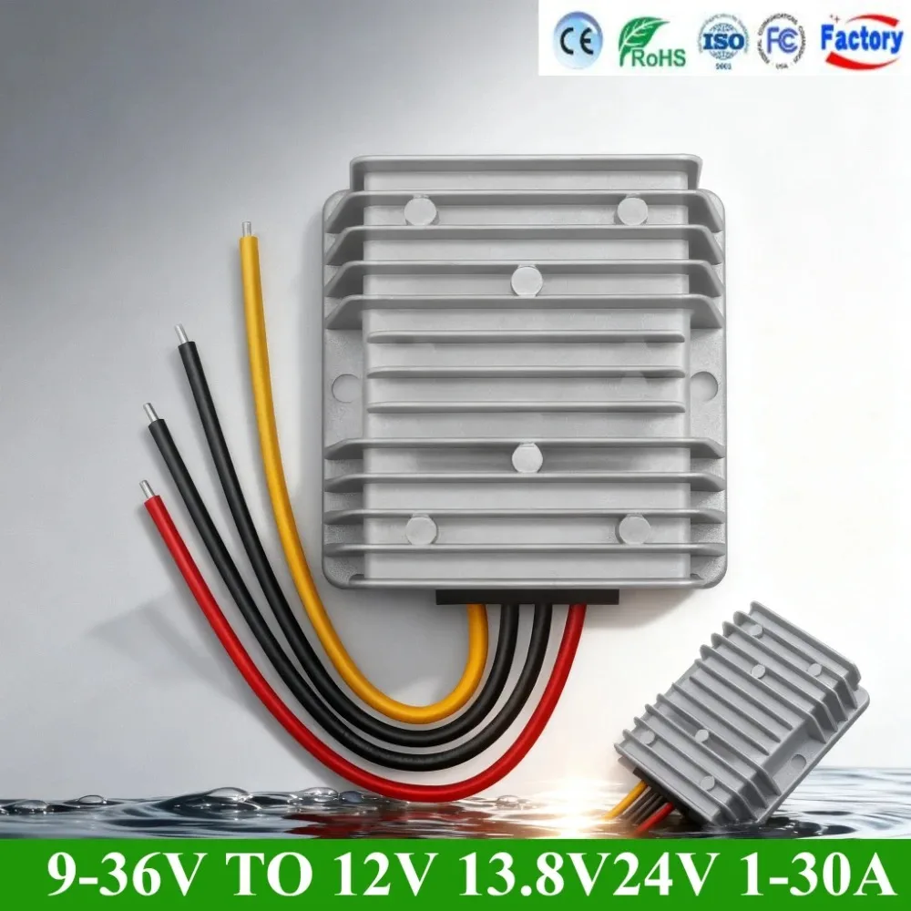 9-36V to 12V 13.8V 24V DC Step Up Down Converter 1A 3A 5A 6A 8A 10A 15A 20A 25A 30A Boost Buck Voltage Regulator Power Supply CE