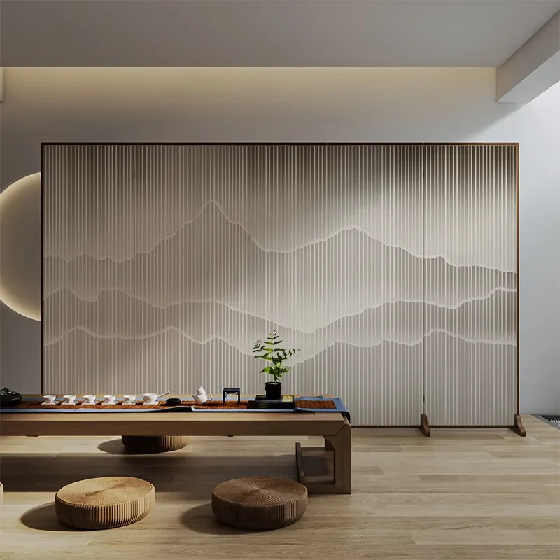 for Screen Partition Living Room Folding Mobile Bedroom Beauty Salon Modern Simple Entrance Block Office Hotel Background