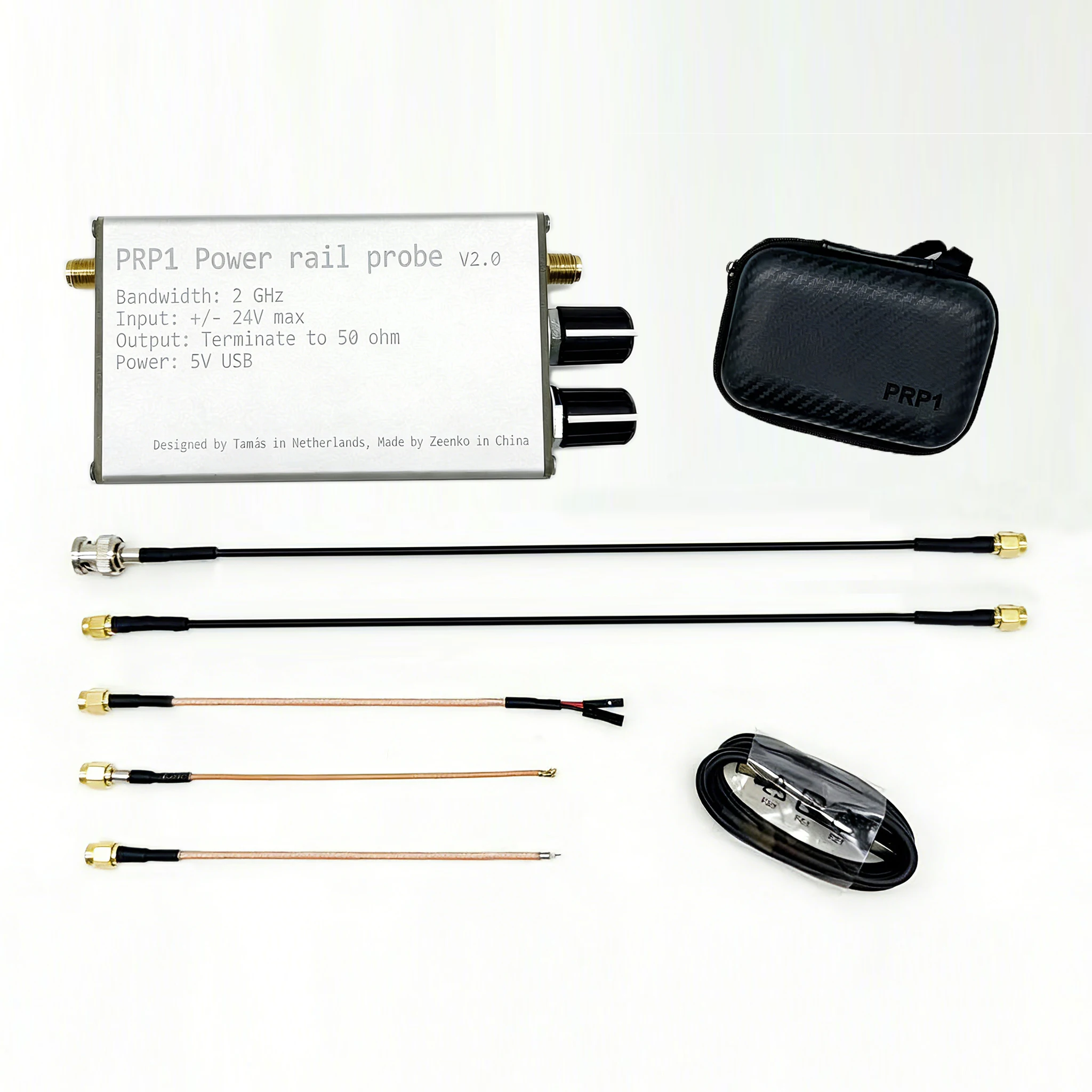 PRP1 Power Rail Probe V2.0 2GHz Low-Noise Ripple & Transient Measurement Probe High-Bandwidth DC Power Rail Probe