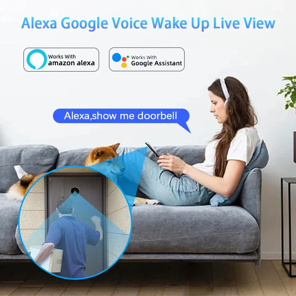 Timbre de puerta con vídeo WiFi, cámara inalámbrica HD de 1080P, timbre de vídeo inteligente resistente al agua con timbre, Audio bidireccional, visión nocturna