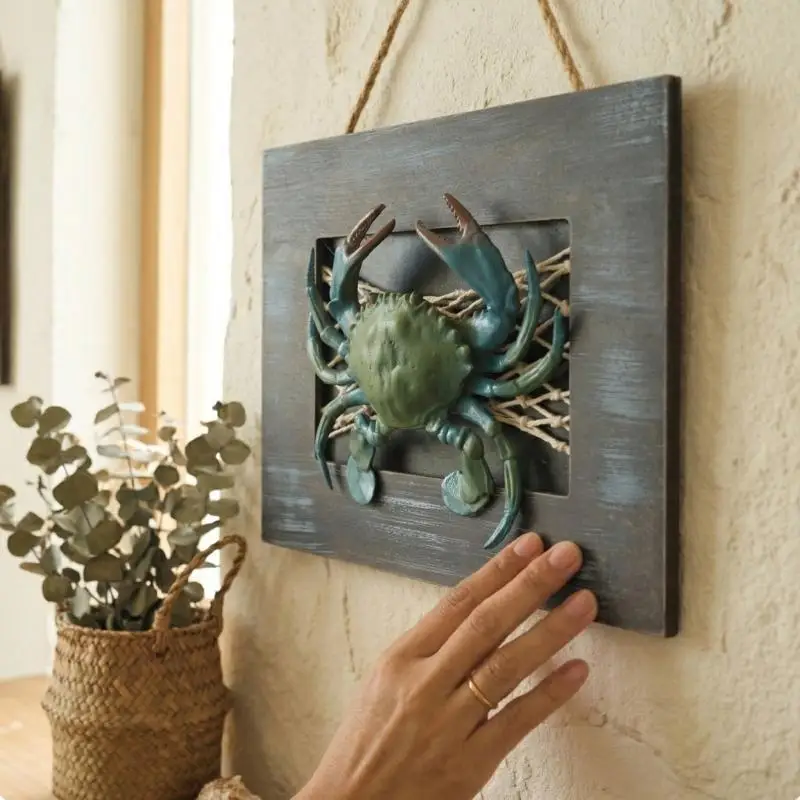 Nauticals Decors Lobster/Crabs Wall Decors Nauticals Coastal Theme Wall Art Beach Wall Hanging Decors for Living Room 37JD