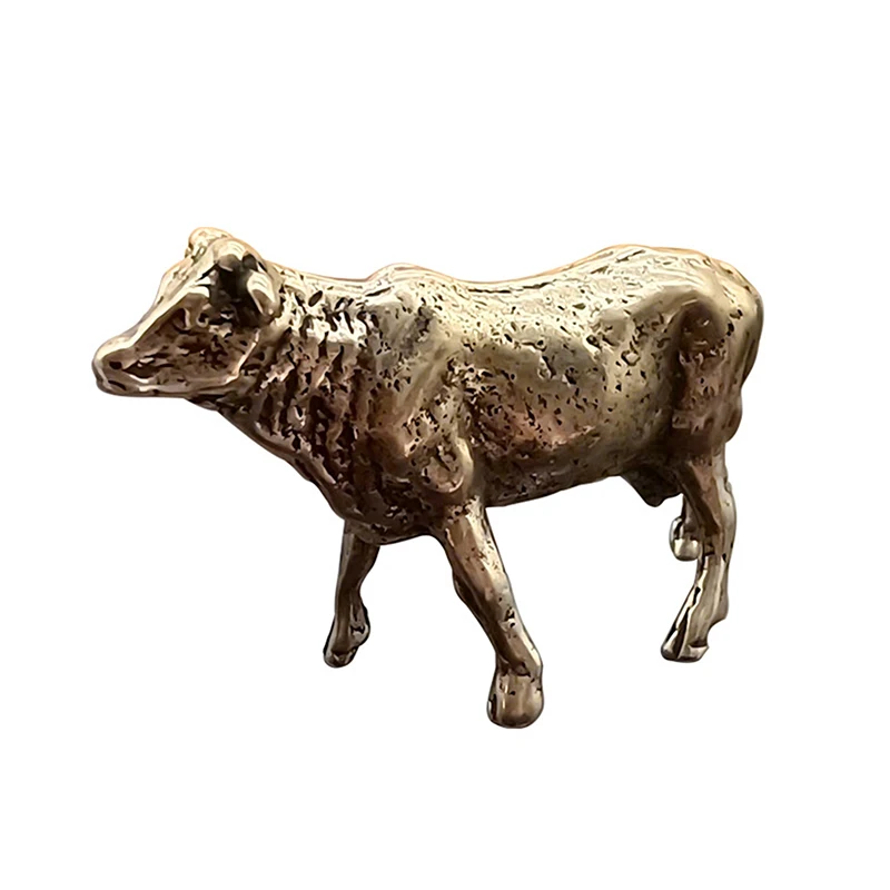 NEW! Brass Cattle Small Ornaments Miniatures Figurines Desk Decoration Animals Statue Ornament Home