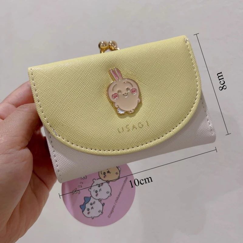 Chiikawa Coin Purses Short Card Holder Usagi Cute Wallet Hachiware Coin Pouch Kawaii Clutch Bags