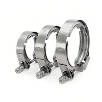 304 Stainless Steel 1.5~6 Inch 51 63 76 mm Quick Release V Band Clamp  Turbo Exhaust Pipe Vband Clamp V Clamp