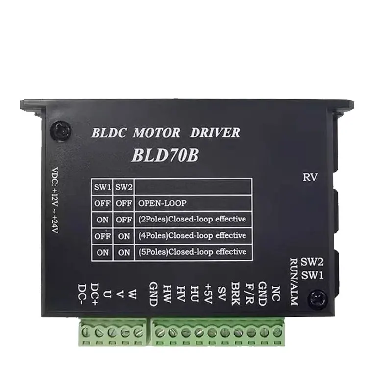 BLD-70B 3PH 12V 24V BLDC Driver Hall Sensor Brushless Motor Controller for 10W-70W Brushless Motor Speed Regulator