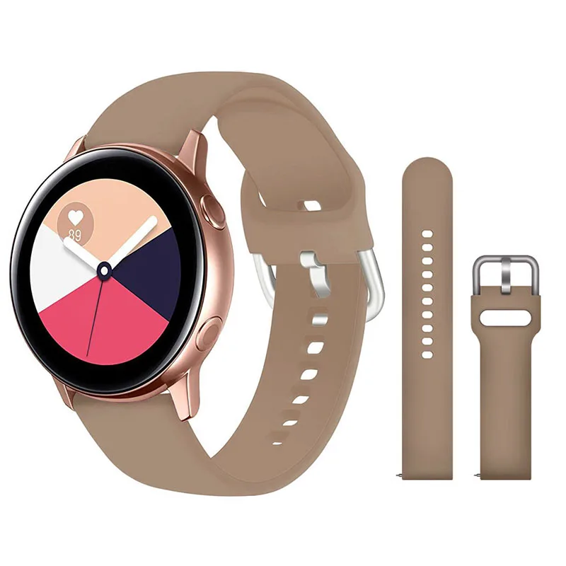 

Ремешок для Samsung Galaxy Watch 46 мм Active 2 Gear S3 ремешок 22 мм 20 мм силиконовый ремешок для часов Amazfit Gtr 42 мм