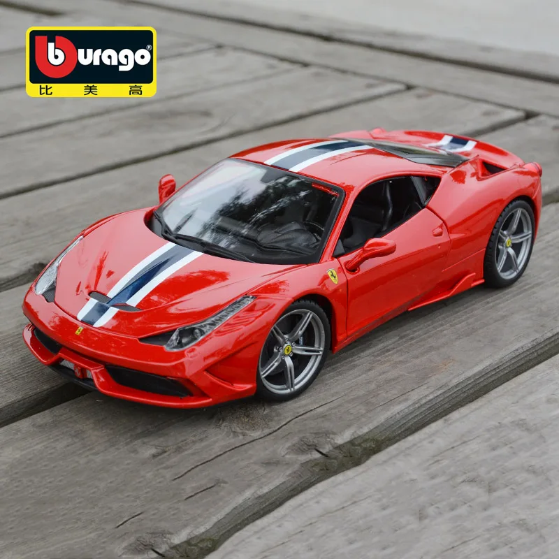 

Bburago 1:18 Ferrari 458 Speciale Alloy Car Model Diecasts Metal Toy Sports Car Model High Simulation Collection Childrens Gifts