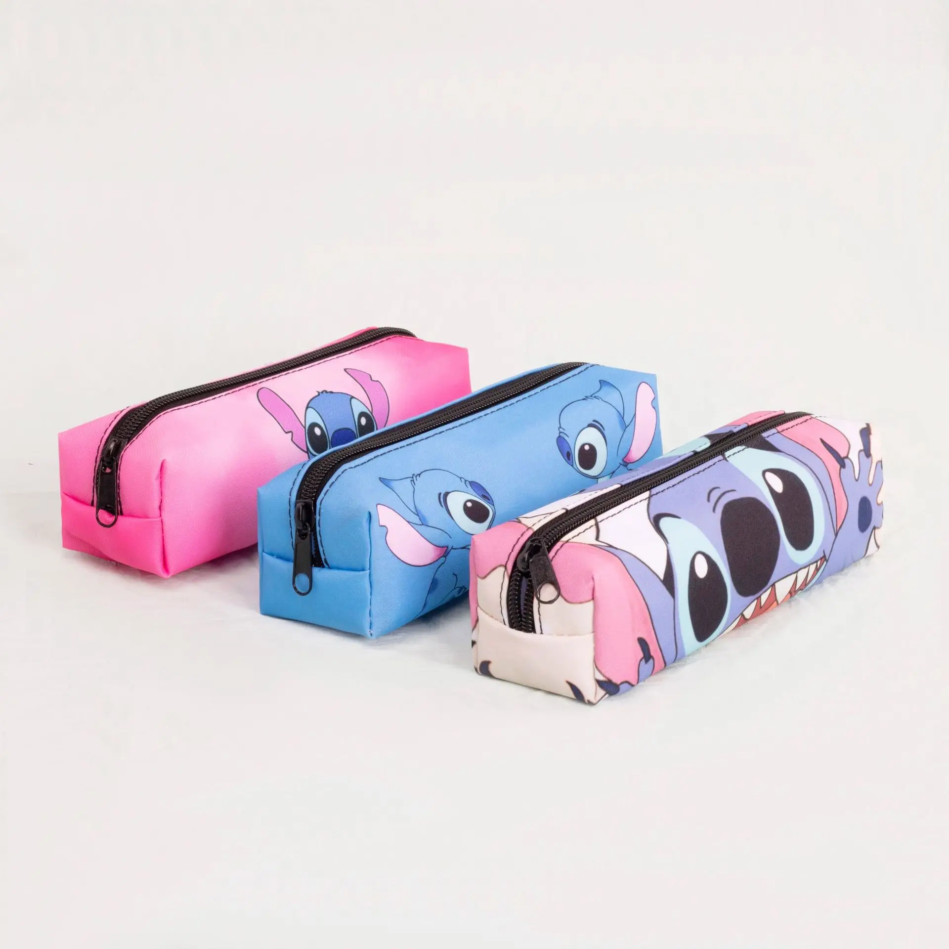 Kawaii Disney Anime Stitch Pencil Case Stitch Print Pen Bag Cartoon Cute Students Storage Bag Pencil Stationery Toy Gifts