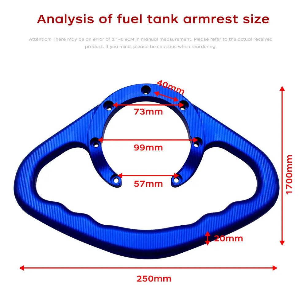 Main courante de réservoir de carburant de moto pour Honda CB1000R CB1000R 2008- 2010 2011 2012 2013 2014 CNC poignée de passager arrière poignée de réservoir de carburant