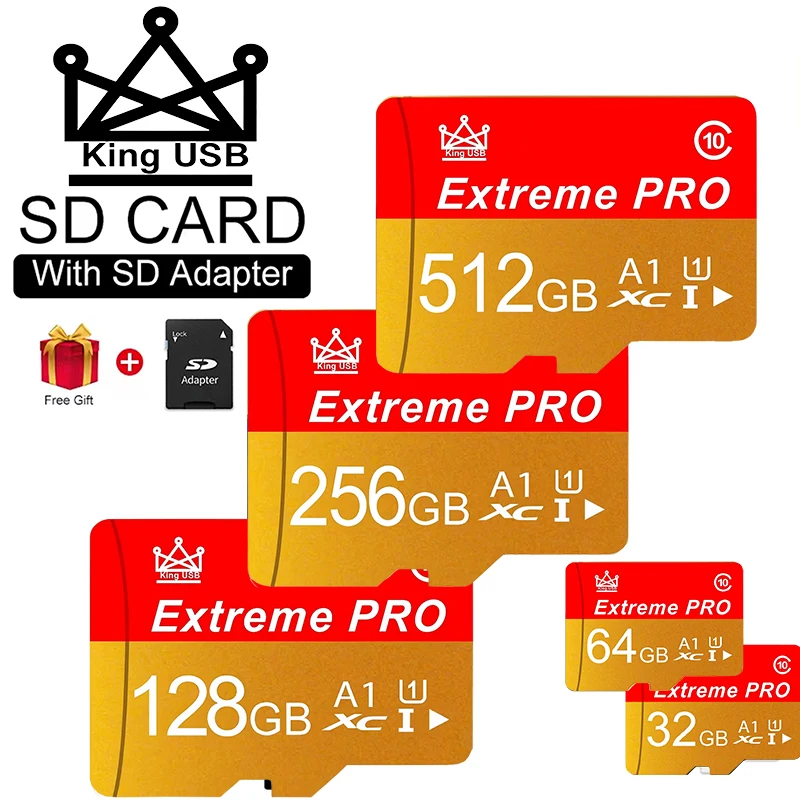 Fast Transfer TF Cards 256GB 64GB 512GB 128GB Micro TF SD Card Memory Card SD Cards A2 for GoPro/Phone/Router/Mobile/Car DVR