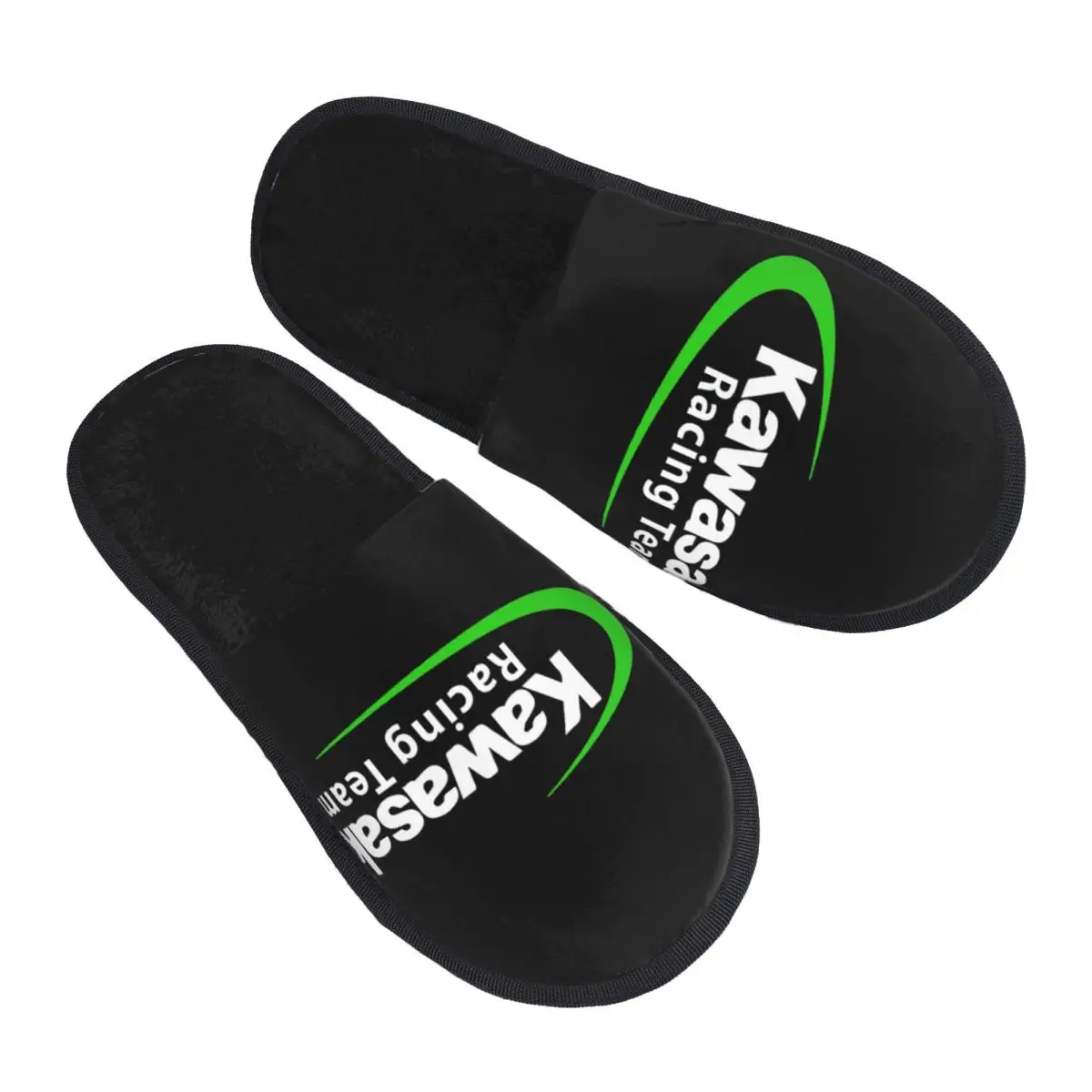 Custom Sport Racing Motorcycle Kawasakis Comfy Scuff Memory Foam Slippers Women Bedroom House Shoes