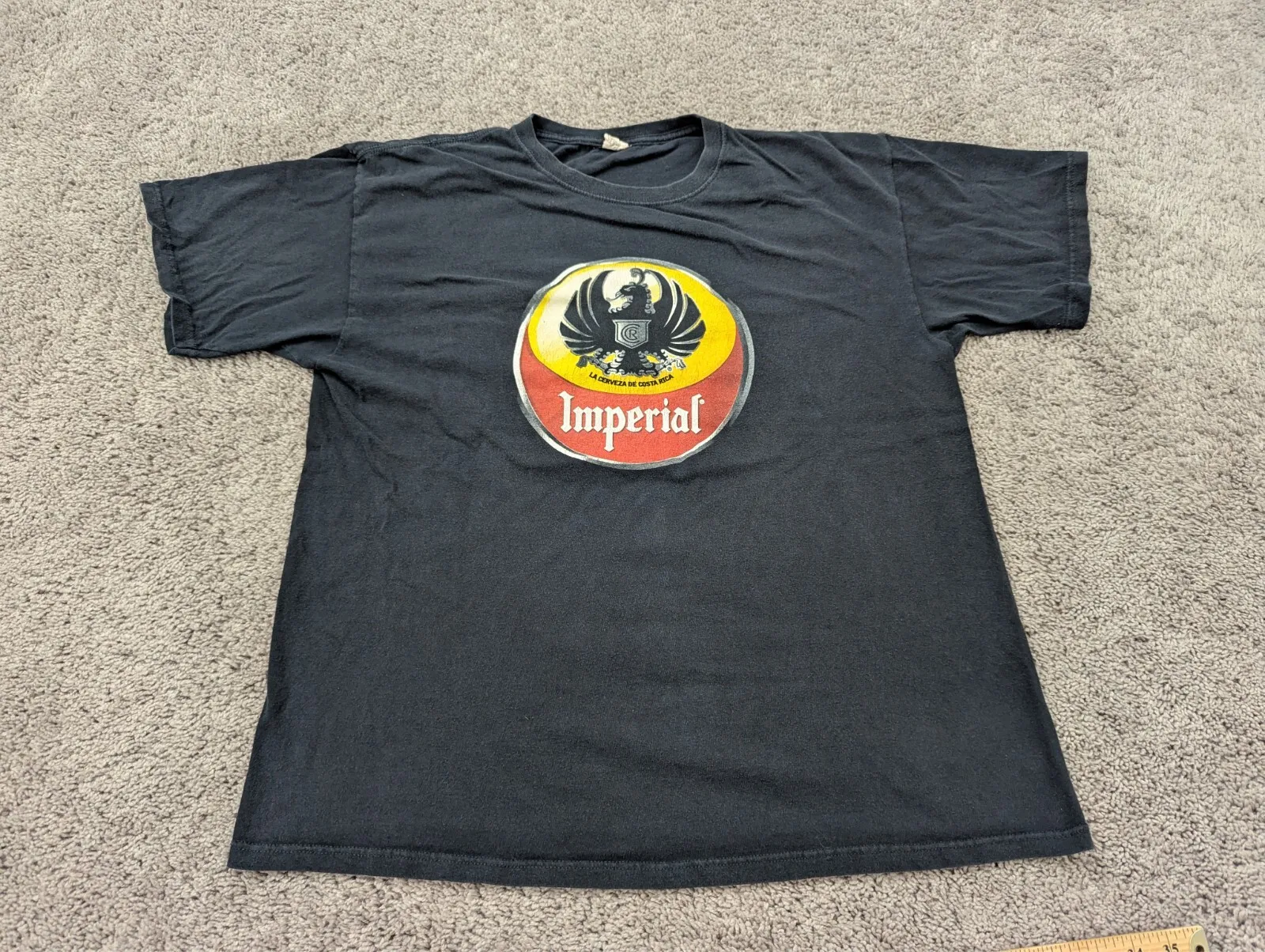 Imperial Beer T-Shirt Mens Extra Large Preshrunk Black Casual Outdoor