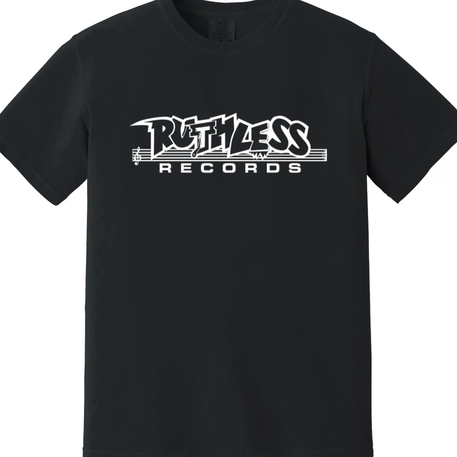 Ruthless Records Heavyweight T-shirt -80s Compton Hip-hop Eazy-E、 West Coast Bandit Rap Versatile Casual T-shirt