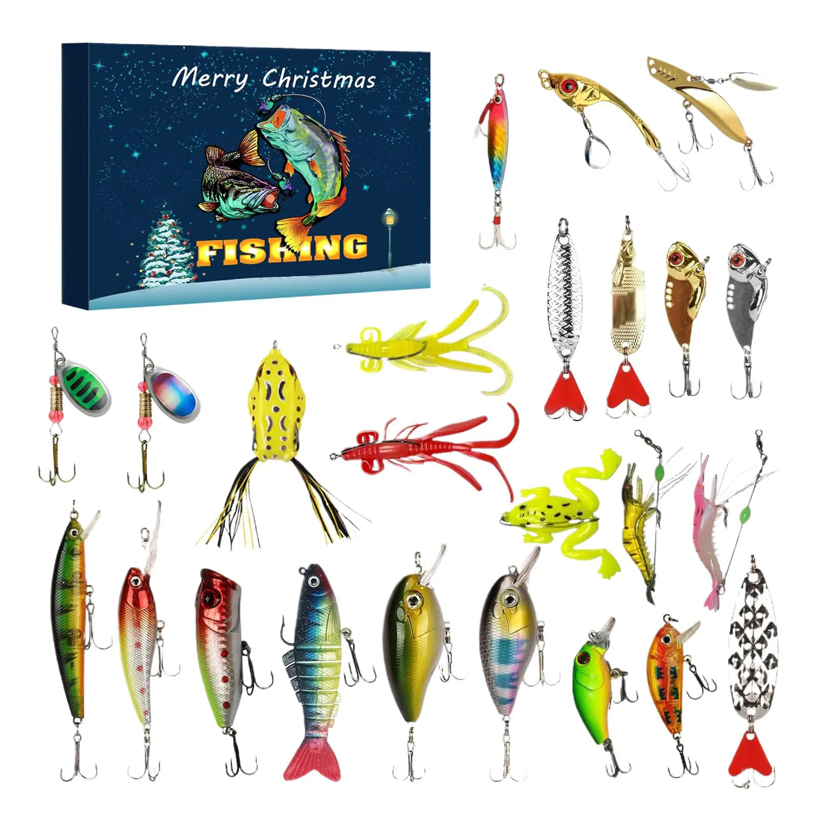 جدار تجريب الموقت 1 قطعة تقويم القدوم الصيد عيد الميلاد العد التنازلي 24 يوما الصيد مجموعة للكبار العد التنازلي التقويمات لعيد الميلاد #1