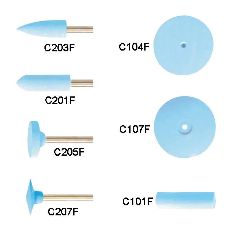 50pcs/set Dental Silicone Rubber Polishers Burs Grinding Heads for Polish Ceramics Dental Lab Tools