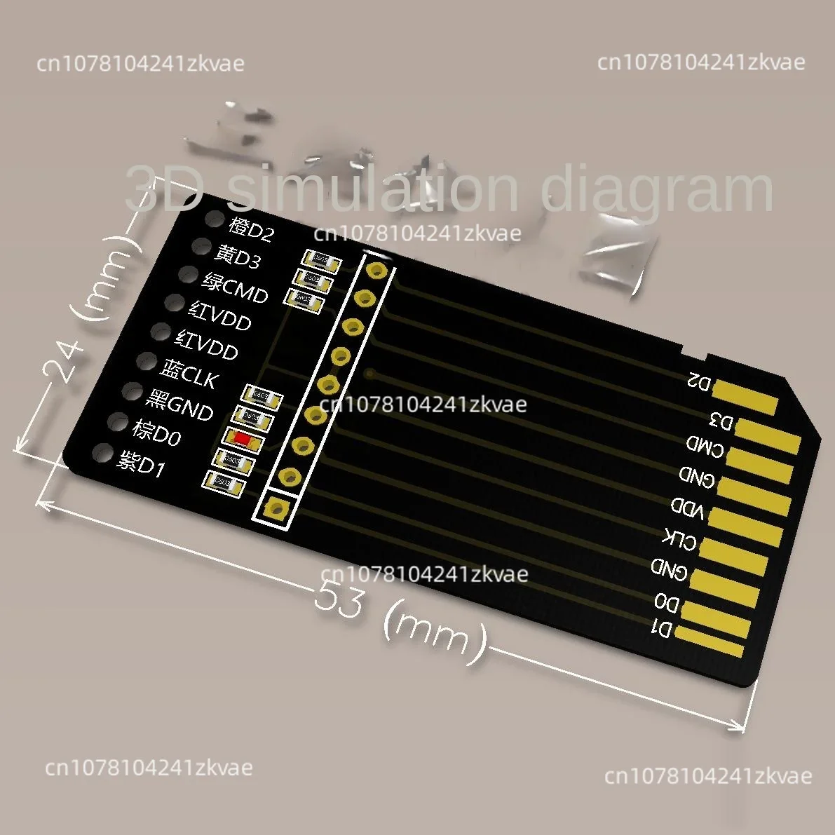 Scheda SD porta PCB Out Audio Host manutenzione localizzazione dati EMMC strumenti di lettura e scrittura