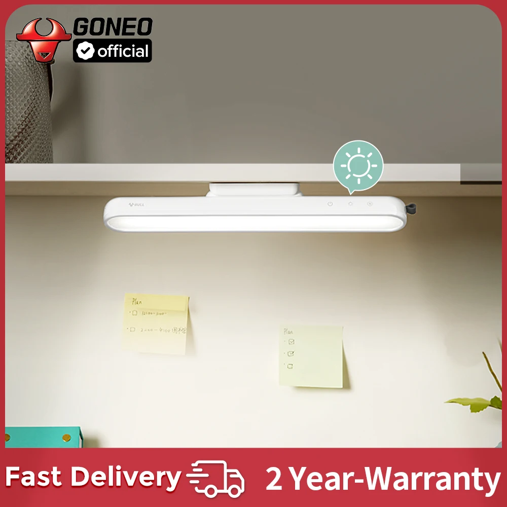 Goneo المغناطيسي جبل مصباح مكتبي العناية بالعين القراءة ضوء LED USB قابلة للشحن ستبليس يعتم لمكتب الخزانة