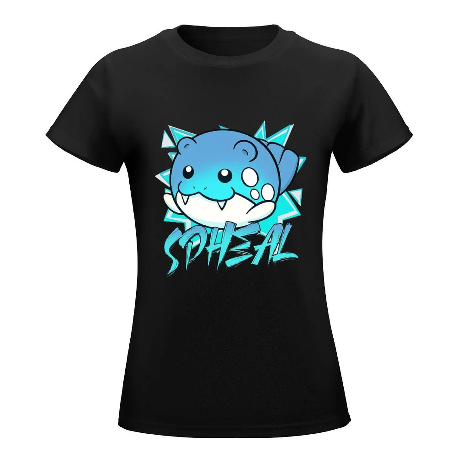 Sphere-t-shirt de manga curta para mulher, redondo-top, com tamanho grande, disponível em tamanho grande