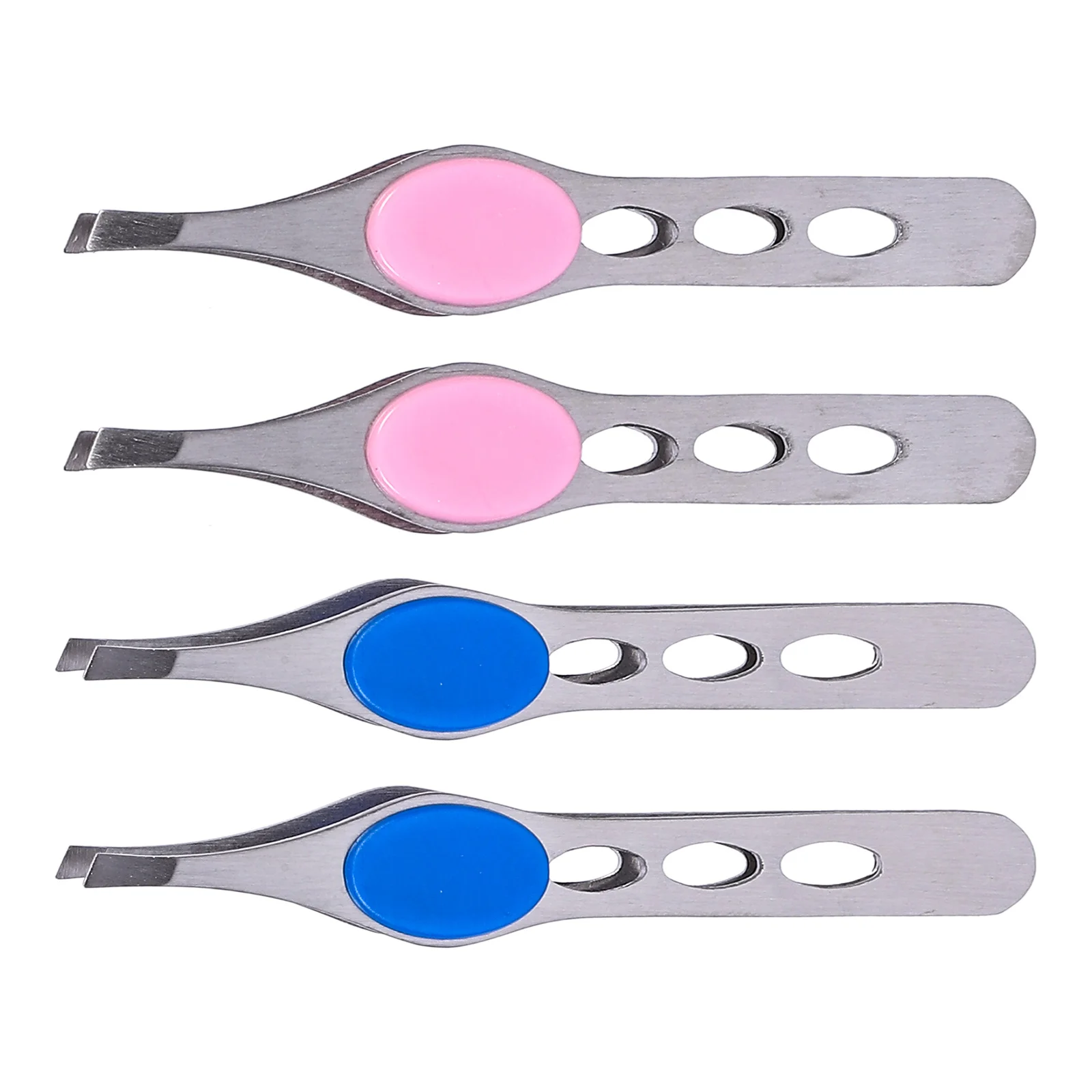 4Pcs Eyebrow Tweezers Stainless Steel Anti-Rust Eyebrow Trimmer Set for Women Fine Hair Removal Beauty Tool Makeup Tweezer