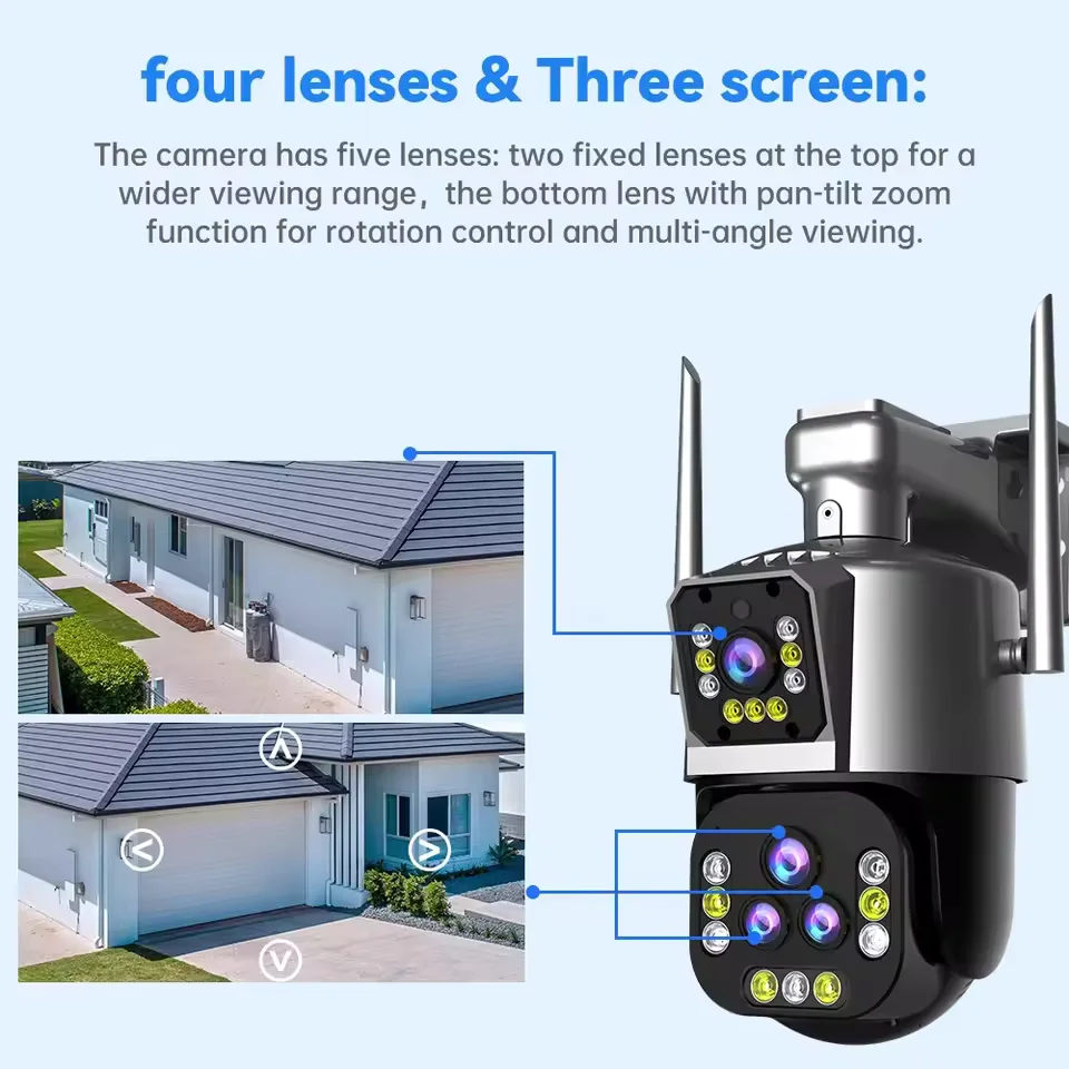 360-Degree Panoramic Camera for Home Use, High-Definition Night Vision Camera, Supports Cloud Video Recording, Wifi Connection, Two-Way Voice Intercom, Voice Alarm, and Motion Detection
