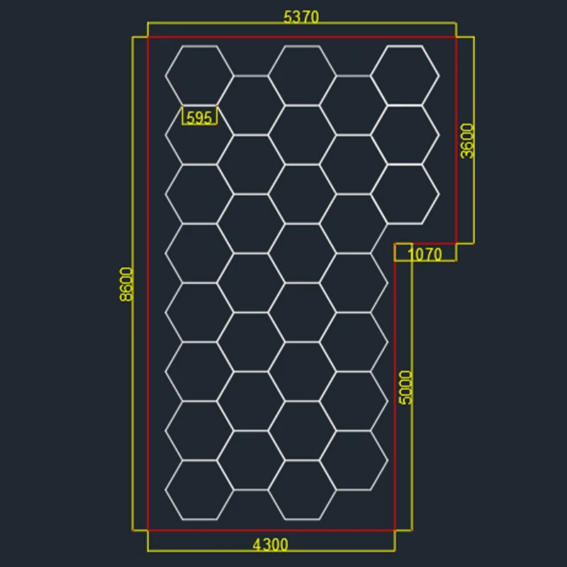 

No Border Cutomized Honeycomb Ceiling Light Hexagon Garage Light for Workshop Barber DIY Fun Dropshipping