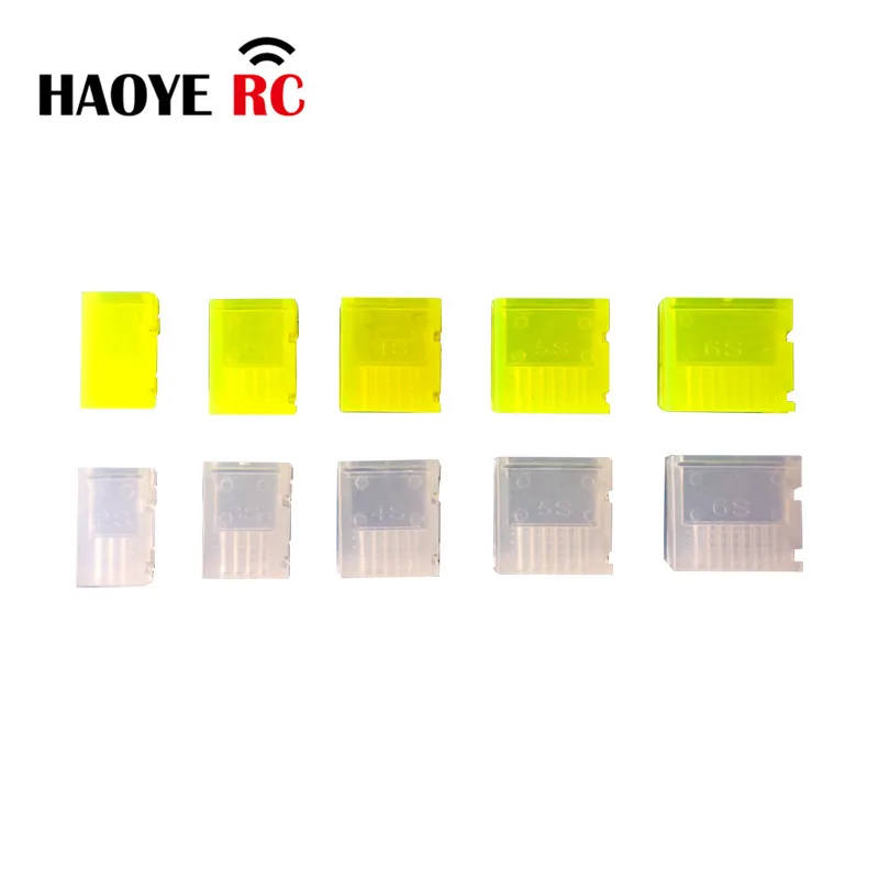 Haoye 10 pcs Batterie ausgleich Kopfschutz/Drahts chutz ab Schnalle/Stecker und Aus stecker Assistent 2-6s weiß gelb rc Zubehör