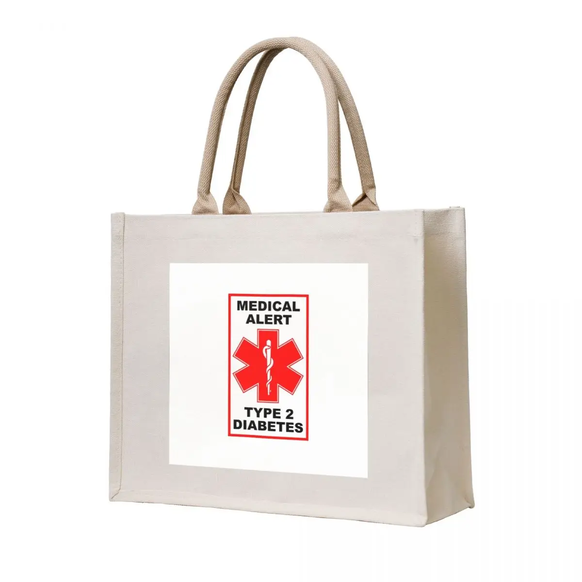 

Medical Alert Type 2 Diabetes Diabetic Driver Alert Awareness Red Tote Bag Women's tote bag Woman shopper bag cloth woman