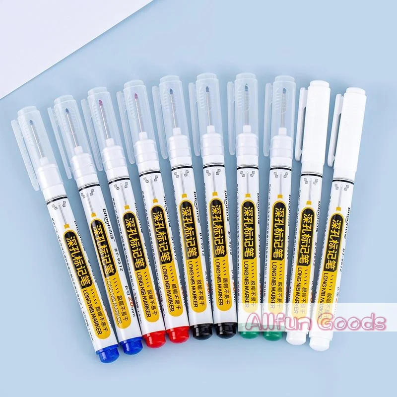 [TG835]72 Hours Deep Reach Marker Waterproof Construction Pen Long Nip Drill Markers Colorful Waterproof Carpenter Pens