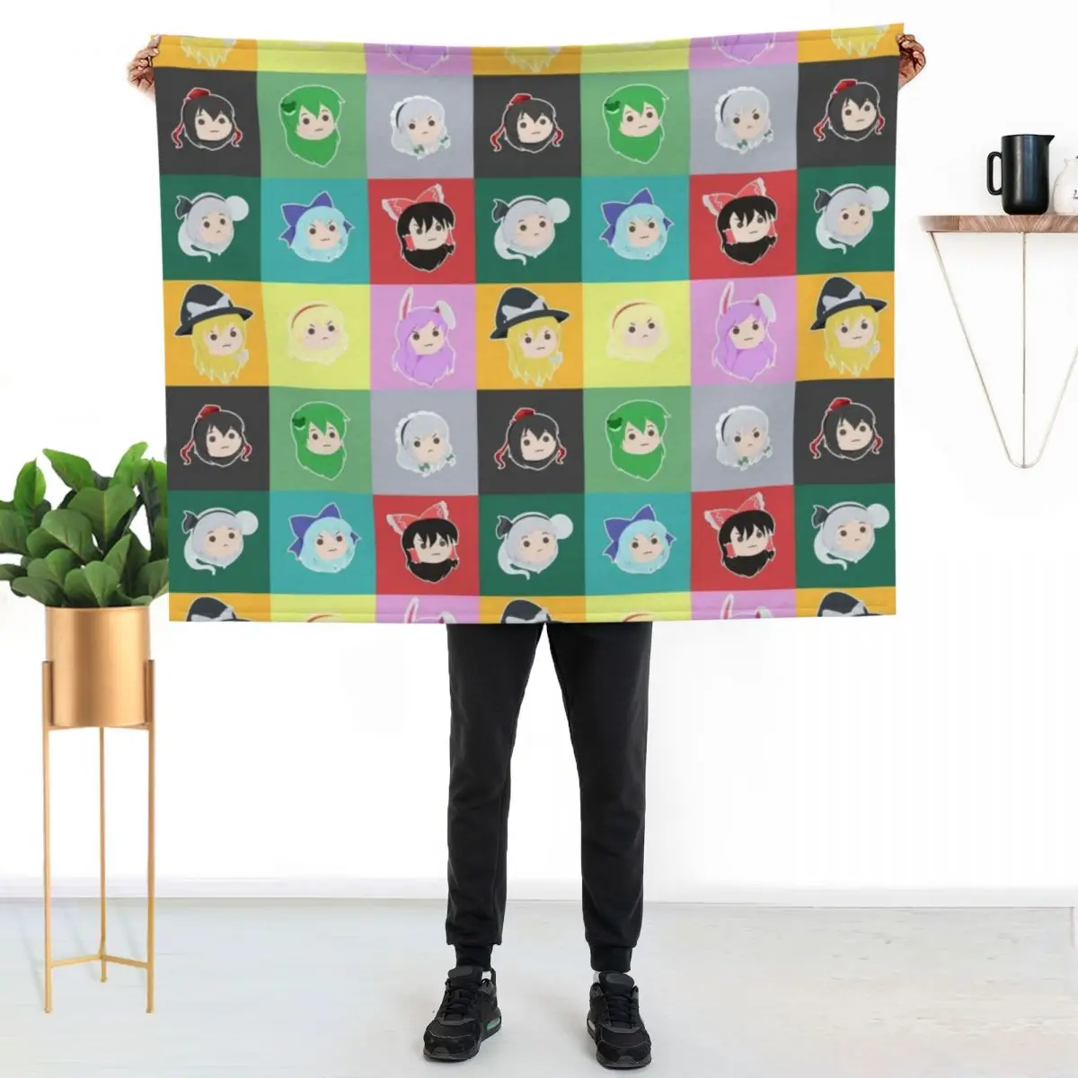 Touhou Headcuties [Stamp] Throw Blanket cosplay anime christmas decoration Travel Luxury Throw manga Sofa Throw Blankets