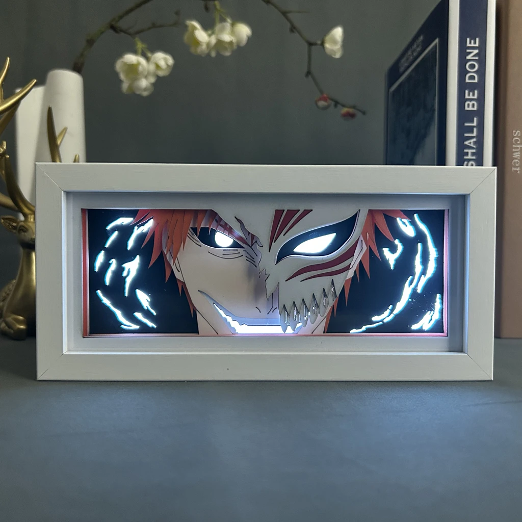 Lámpara de luz Led de Anime para decoración de habitación, caja de sombra de corte de papel, regalo de cumpleaños, mesita de noche, caja de luz de