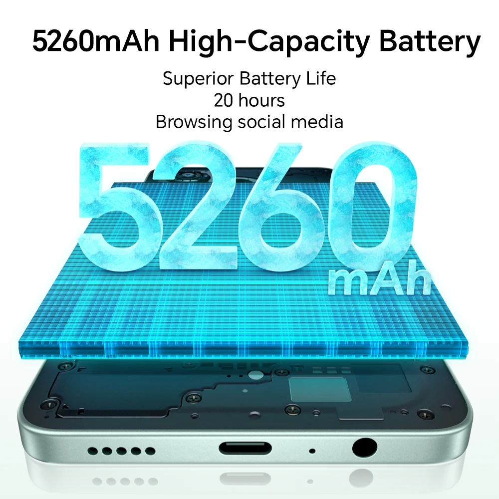 HONOR X5c Plus 4G, Versión EU, Smartphone 4G, Batería de 5260 mAh, Cámara Principal de 50MP, CPU MTK Octa-core, Pantalla LCD de 6.74 Pulgadas 4