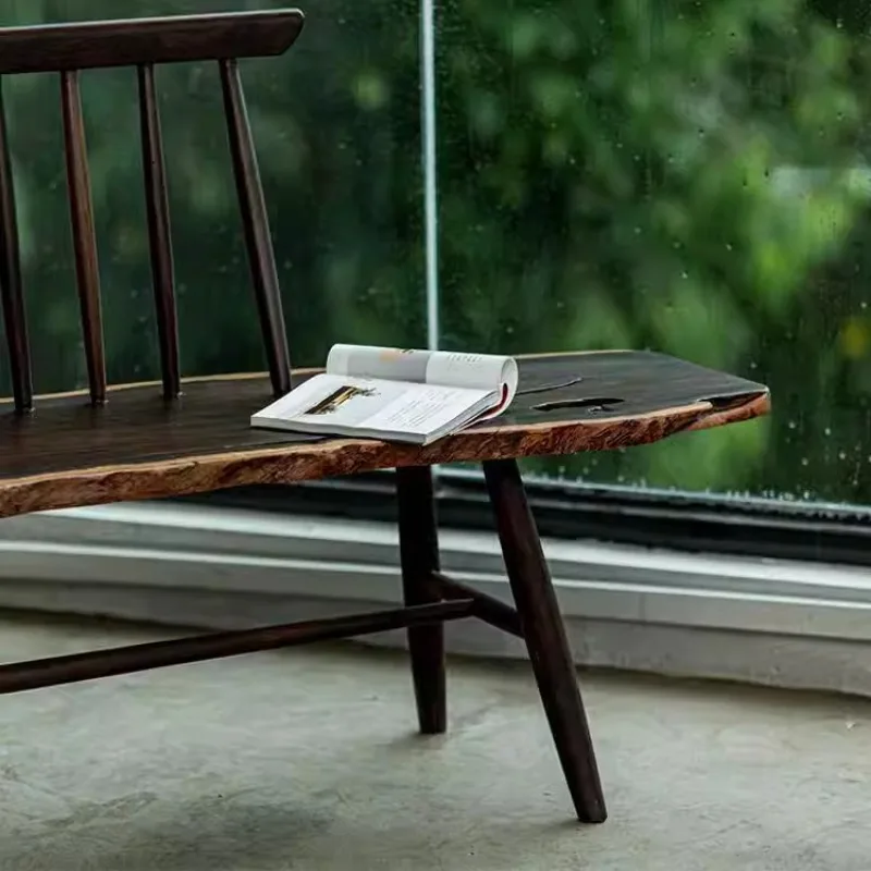 Solid wood chair Ebony log bench bench Household dining side stool, chair