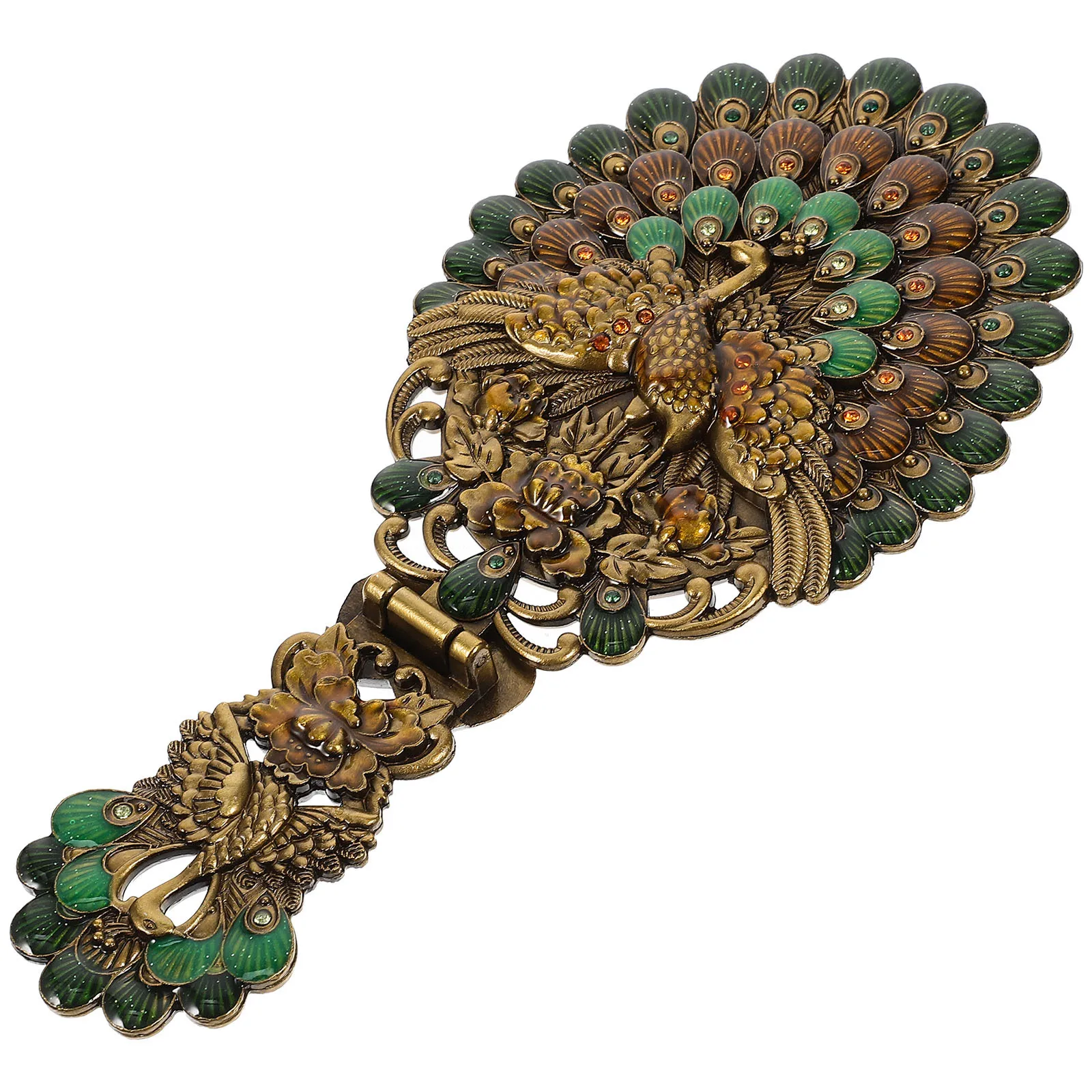 Compact Vintage Handheld Mirror for Travel Makeup Use Portable Foldable Mirror Chic Women's Dressing Tool