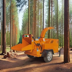 32HP Diesel Wood Chipper Chopper Machine Wood Log Chipper Branch Crusher Auto Feed Wood Chipper