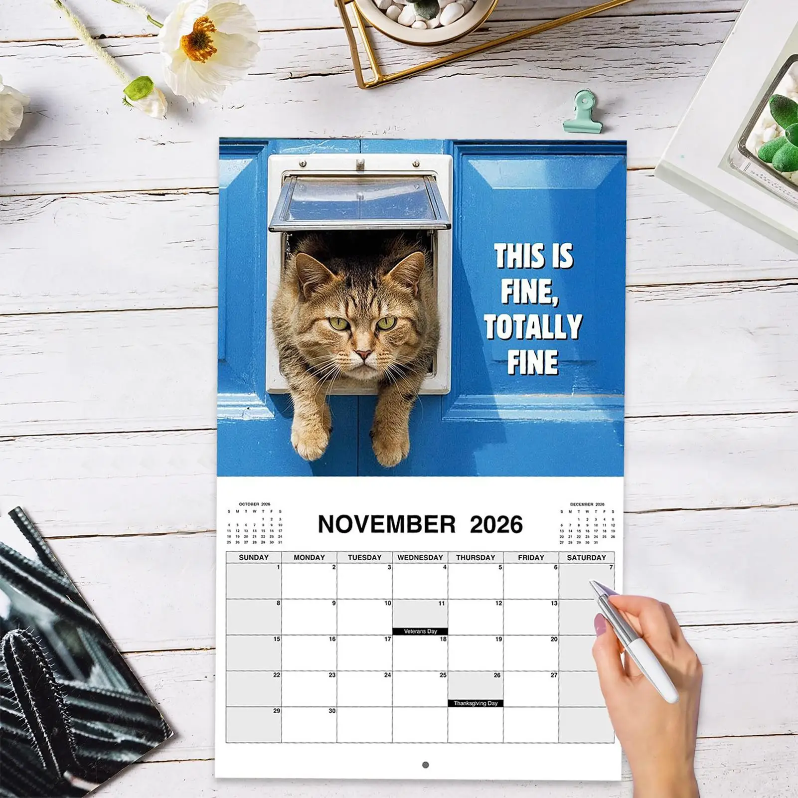 

Cat Calendar 2026 Angry Kitten Calendar for Home 2026 Creative Cat Wall Calendar Wall Monthly Calendar for Home Living Room