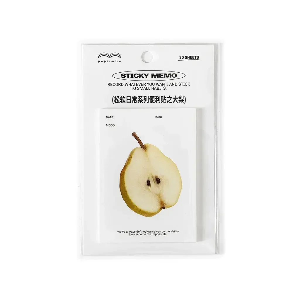 30pcs Fluffy Daily Series Notes Simple Ins Style Check-in Planner Student Notes Message Paper