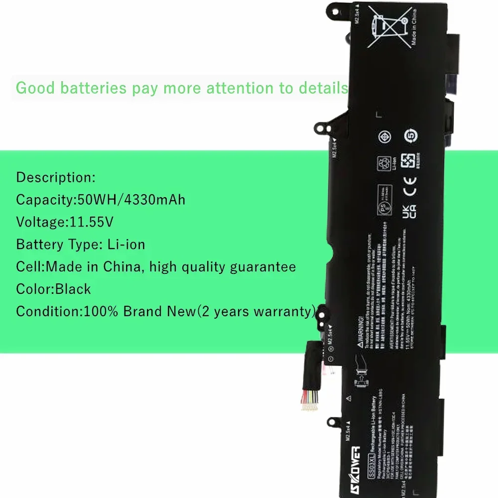 SKOWER SS03XL Battery For HP EliteBook 730 735 740 745 755 830 840 846 G5 ZBook 14u G5 G6 HSTNN-LB8G HSTNN-IB8C