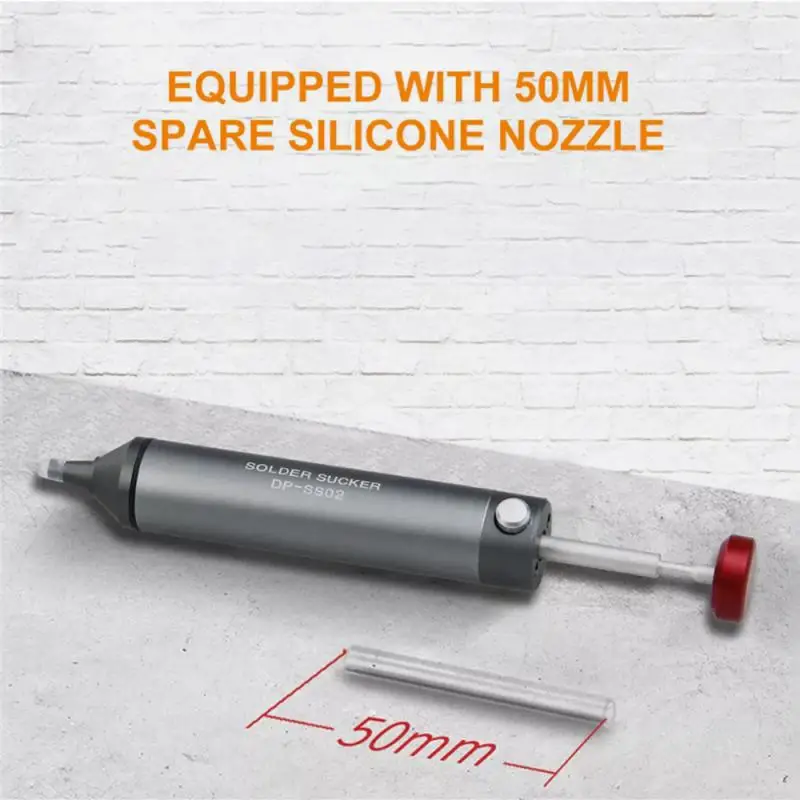 

Aluminum Powerful Desoldering Pump Suction Tin Gun Soldering Sucker Pen Removal Vacuum Solder Iron Welding Repair Tool