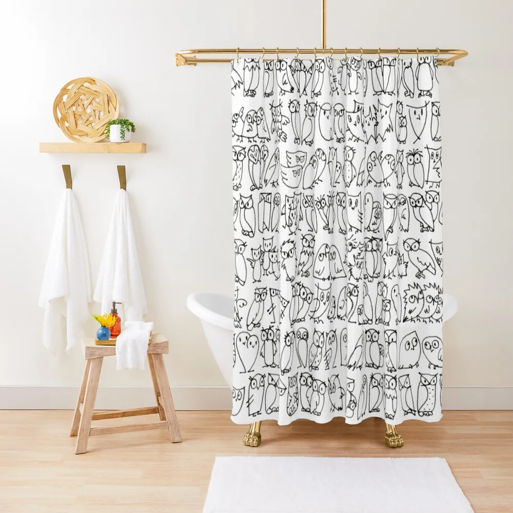 

OWLS - many owls Shower Curtain For Bathroom Shower Shower Bath Cute Curtain