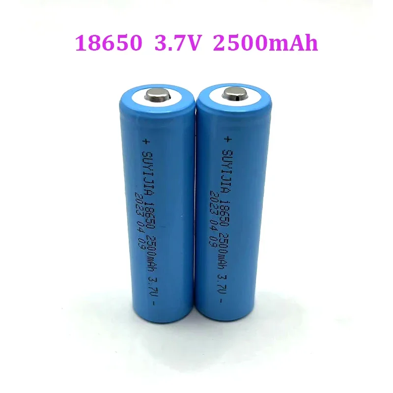 New 18650 Battery Rechargeable Battery 3.7V 18650 2500mAh Capacity Lithium Ion Rechargeable Battery Flashlight Shaker Battery