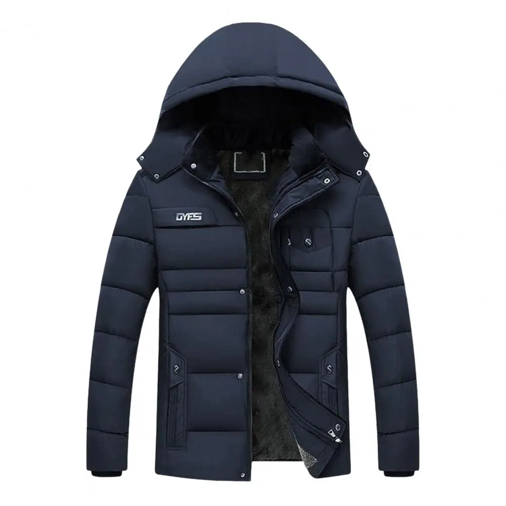 Parka à capuche coupe-vent pour hommes, manteau chaud, veste épaisse, vêtements optiques masculins, mode, hiver