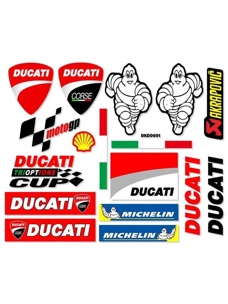AliExpress Ducati Motorcycle DUCATI stickers logo Bike Helmet decal For DUCATI Monster Hypermotard ScramblerPanigale Diavel V4 797 Car Accessories