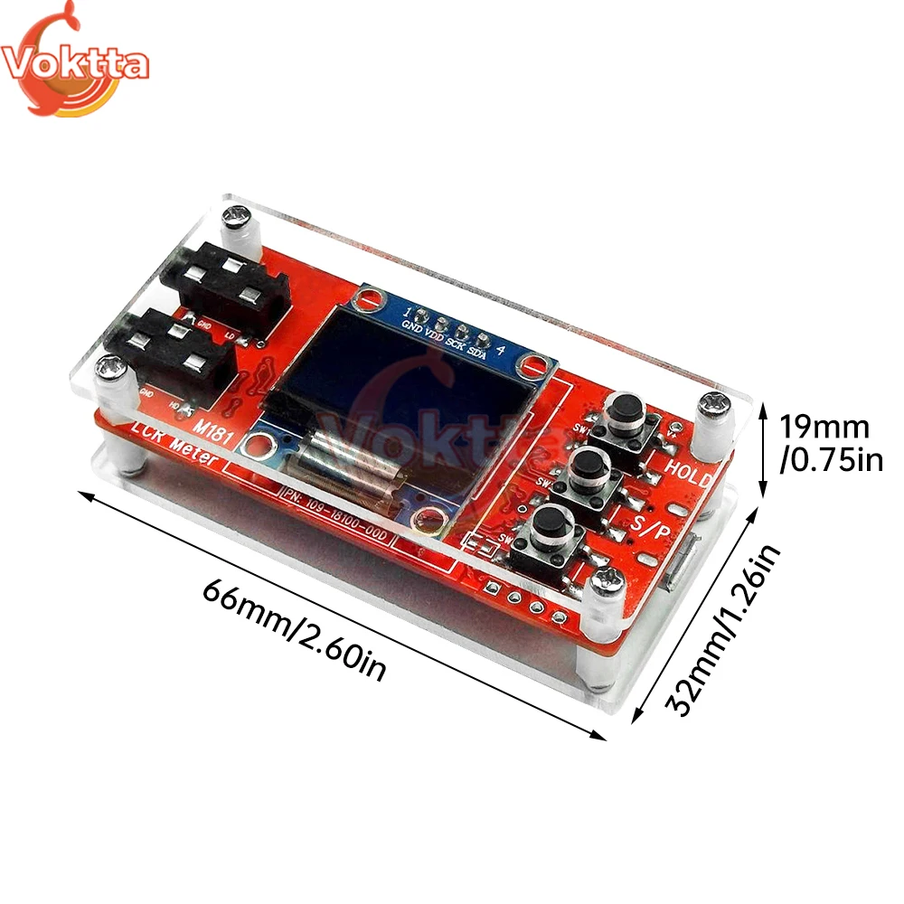 DC5V High Precision Inductance Capacitance Meter Tester LCR Resistance Tester DIY Capacitance Frequency Meter Electronic Kit