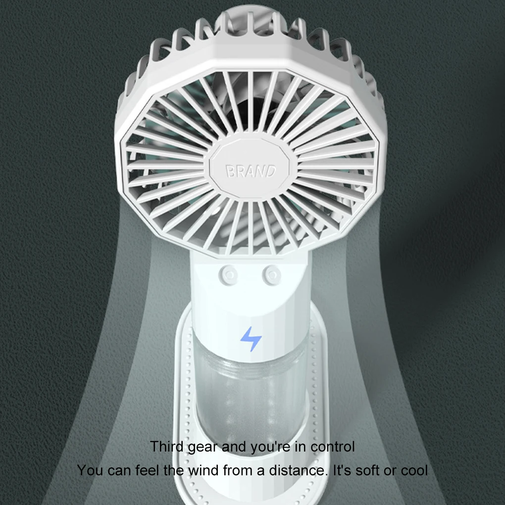 Portable Mini Fan Hand-Held Humidification Spray Small Fan Dormitory USB Charging Outdoor Cooling Water Replenishment Spray Fan