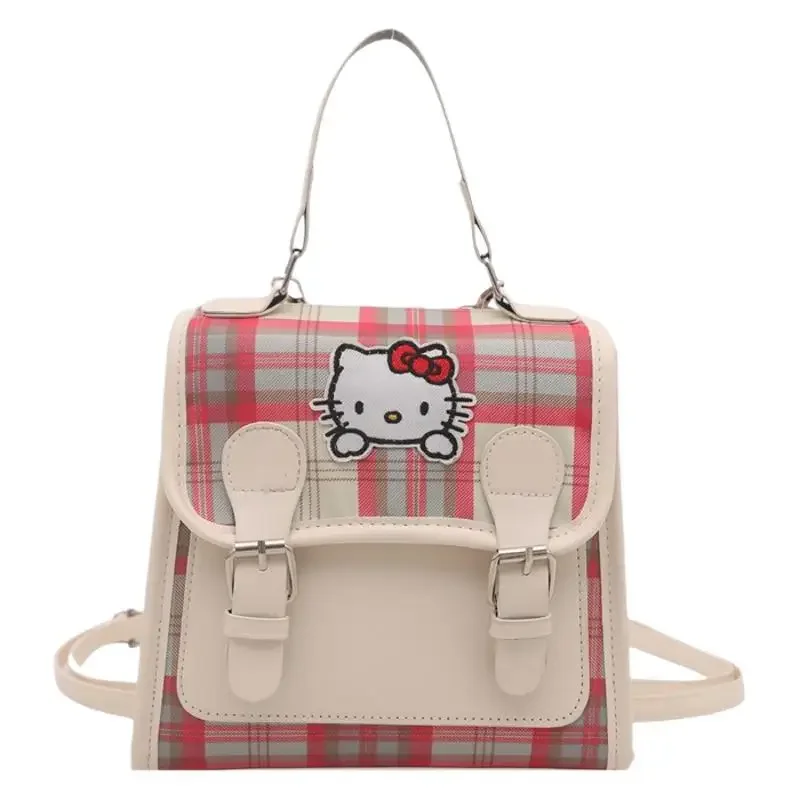 حقيبة ظهر Hello Kittys Sanrios للأطفال بتصميم جديد للترفيه حقيبة ظهر للسفر محمولة بكتف واحد على طراز الكلية للفتيات