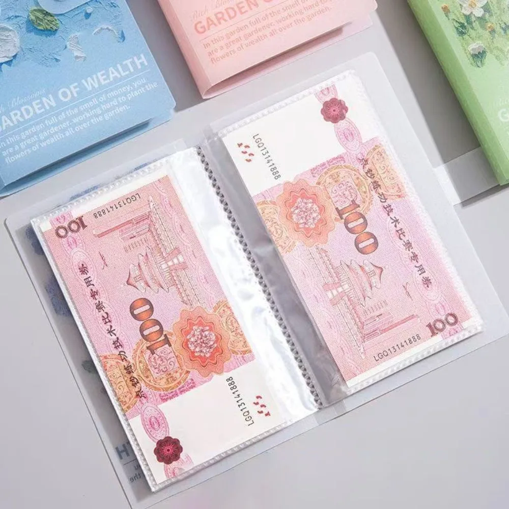 Save Money 100 Envelopes Money Saving Challenge Oil Painting Reusable Mini Binder Savings Challenge Waterproof