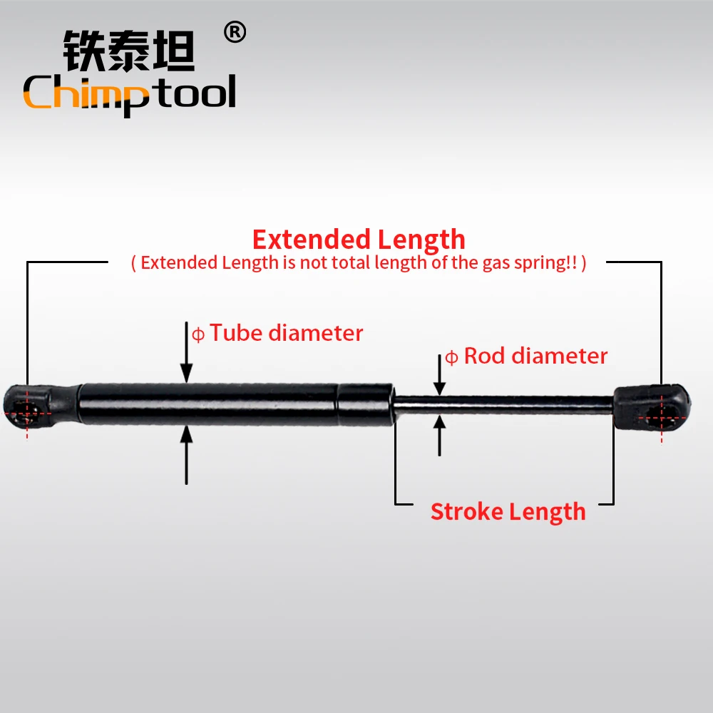 1 Pc Plastic Socket joint Gas Spring Shock Absorber Hydraulic Lift Support Strut Bar For Bed Car Furniture Can Customize