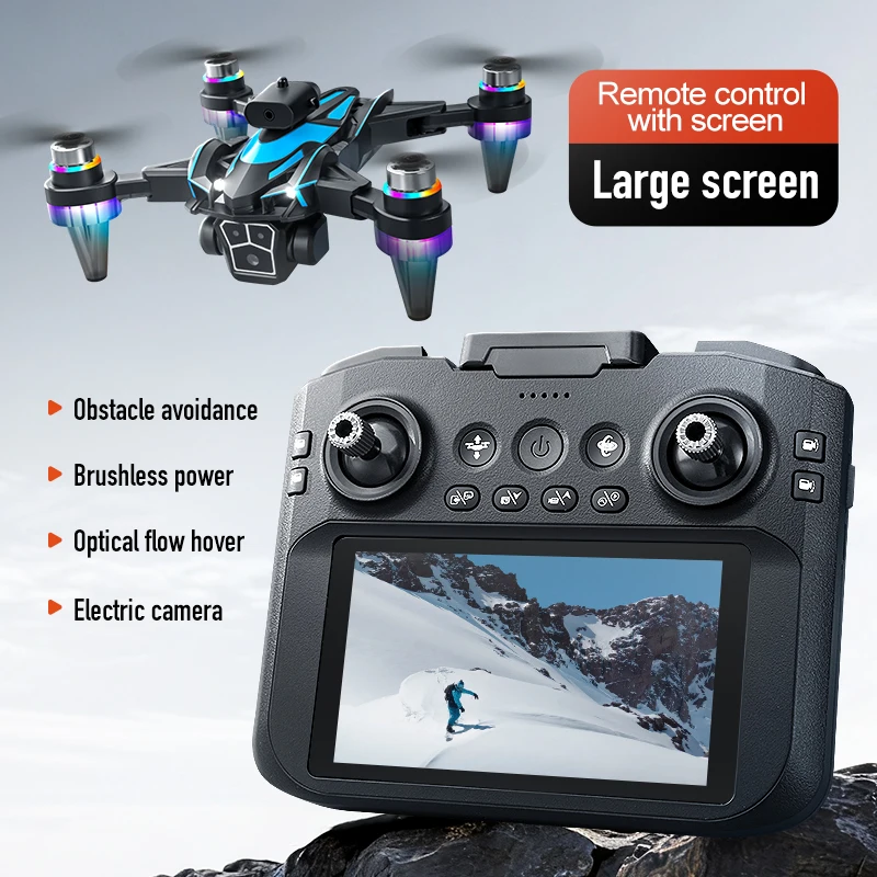 

K12 PRO MAX 4.5inch LCD Display RC Quadcopter Brushless Motor Foldable Drone with HD Camera Aerial Photography Optical Flow Dron