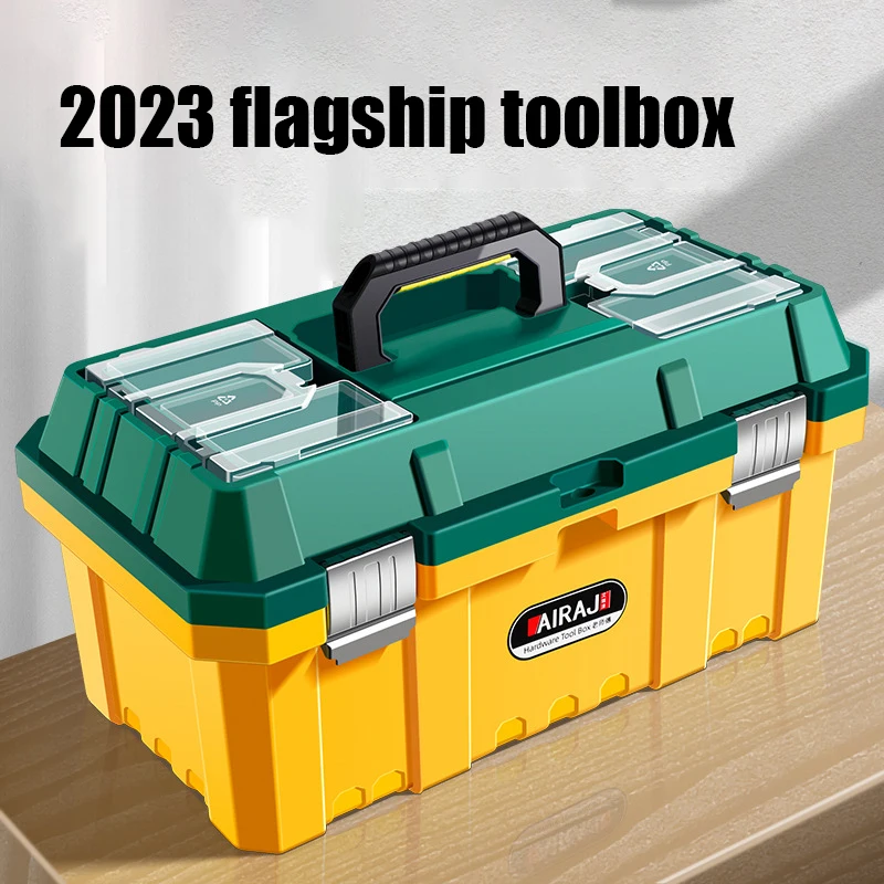 

Portable Empty Tools Box Waterproof Safety Hard Plastic Protective Case Shockproof Storage Box Professional Electrician Tool Box