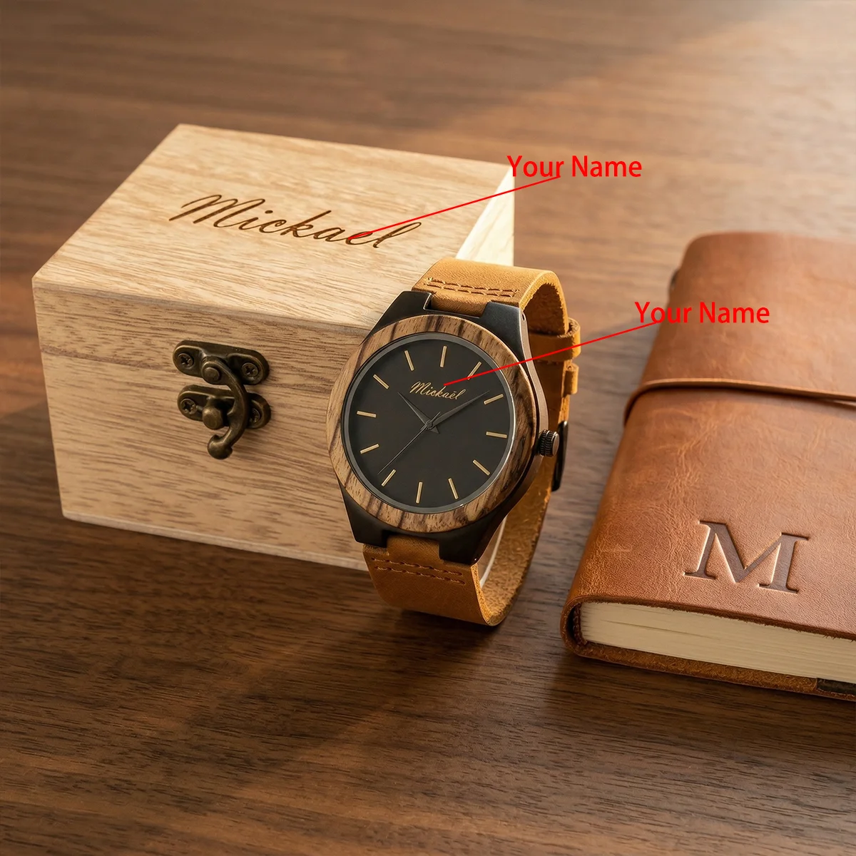Reloj de Pulsera Madera Grabado Personalizado
